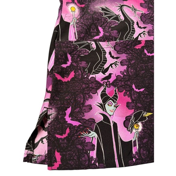 Disney Villains Maleficent Medical Scrub Top Women's Size Small Halloween Spooky - Picture 3 of 8